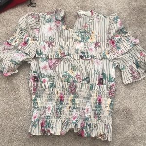 Floral peasant top